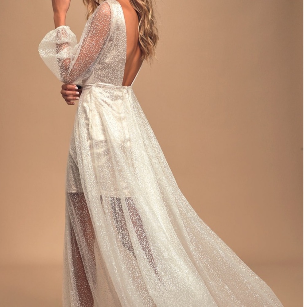 Ivory champagne maxi dress